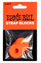  Ernie Ball 5620 Strap Blocks 4PK Red 