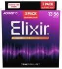  Elixir 16546 Phosphor Bronze 13-56 3-Pack 